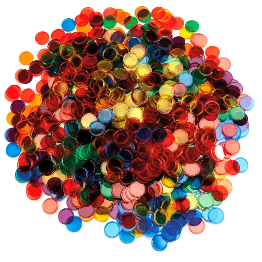 Translucent Coloured Counters 1000pcs