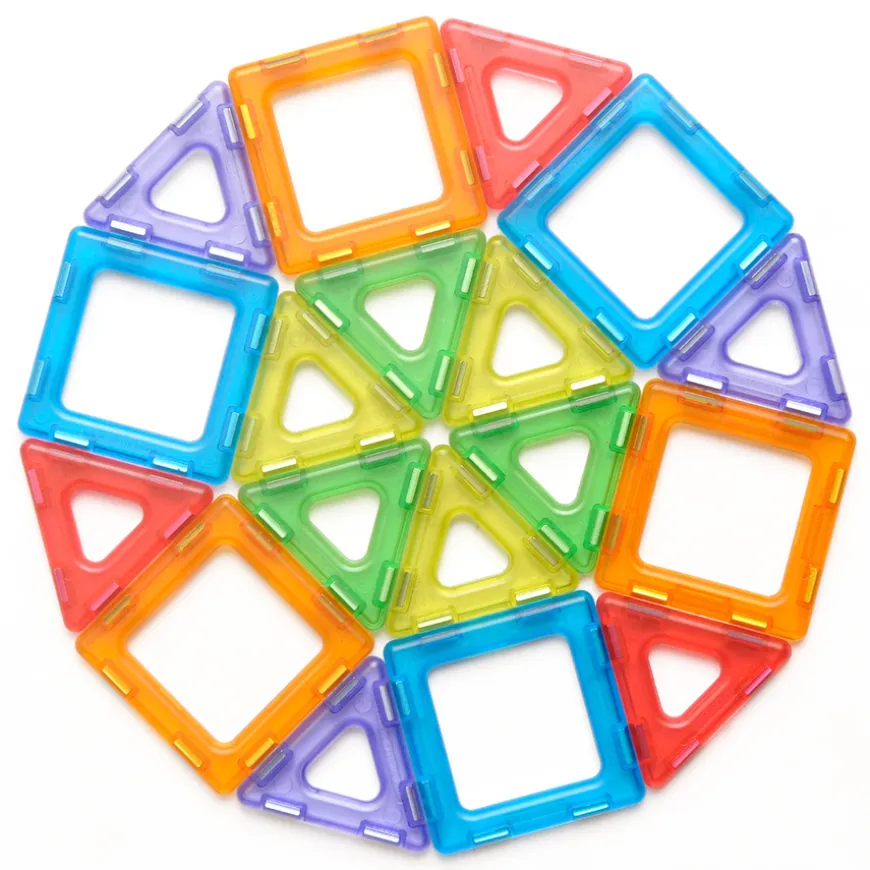 Translucent Magnetic Polydron 128pcs