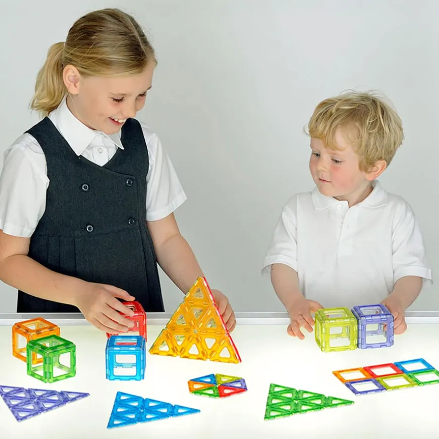 Translucent Magnetic Polydron 128pcs