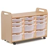 Tray Storage W/ 6 Shallow 6 Deep Translucent Trays