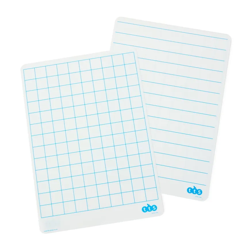 TTS A4 Double Sided Gridded/Lined Whiteboards