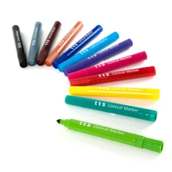 TTS Assorted Conical Fibre Tip Markers 144pk