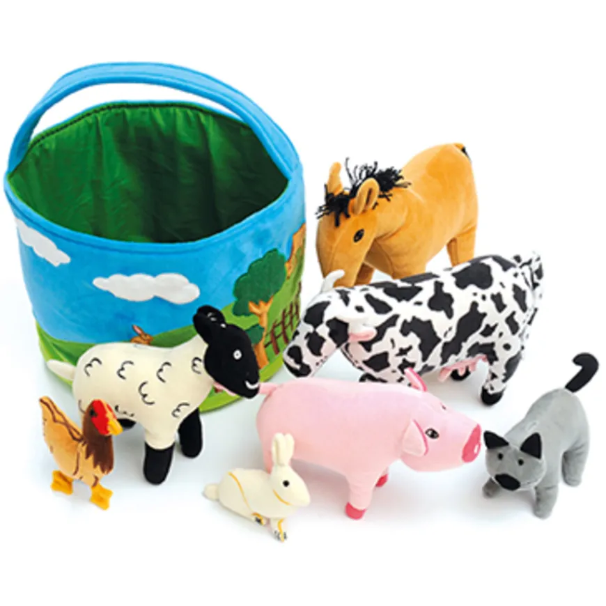 TTS Basket of Soft Farm Animals