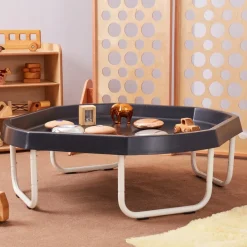 TTS Black Tuff Tray Table and Cream Stand Bundle