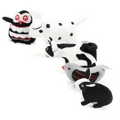 TTS Black & White Soft Baby Toys with Basket
