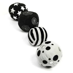 TTS Black & White Soft Sensory Activity Balls 4pk