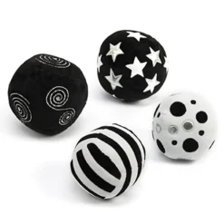 TTS Black & White Soft Sensory Activity Balls 4pk