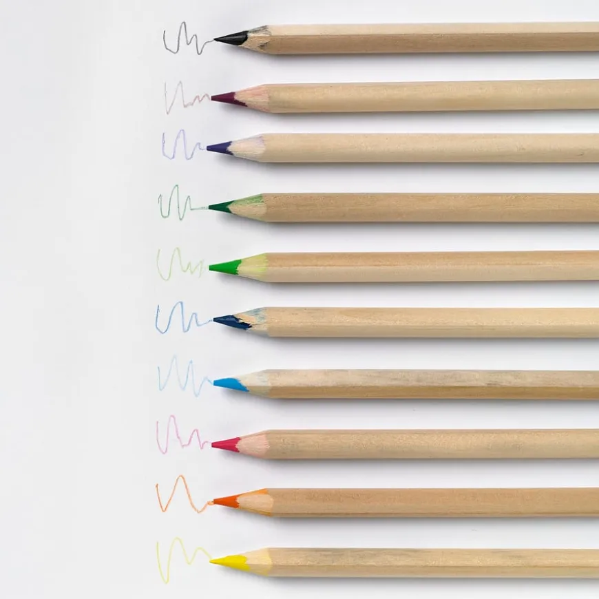 TTS Chunky Natural Triangular Colouring Pencils