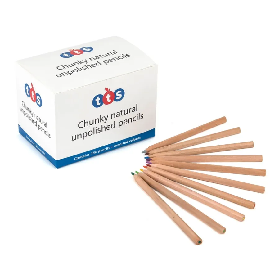 TTS Chunky Natural Triangular Colouring Pencils
