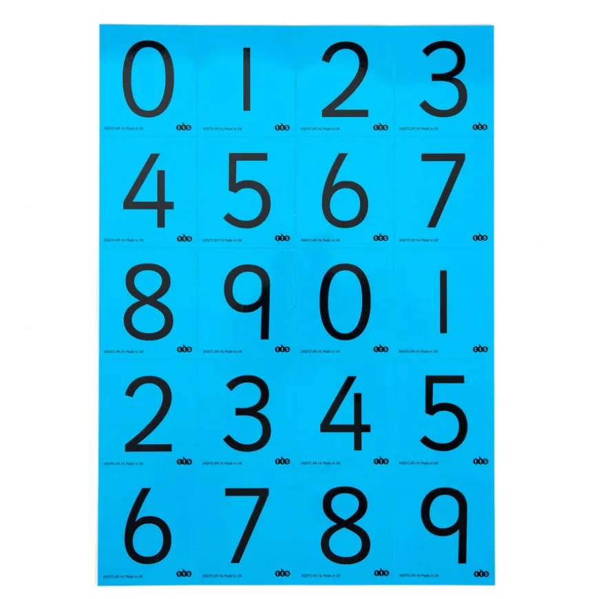TTS Coloured Digit Cards Class 30pk