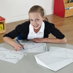 TTS Data Handling Whiteboards with Graph Template A4 35pk