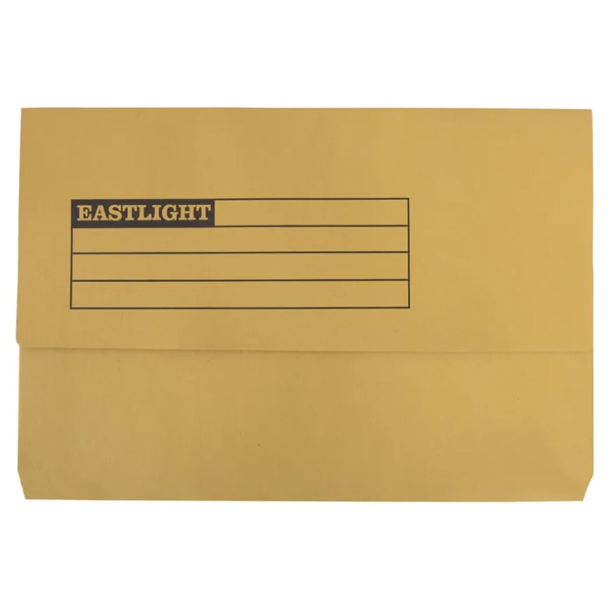 TTS Document Wallet Half Flap Foolscap 225gsm 50pk