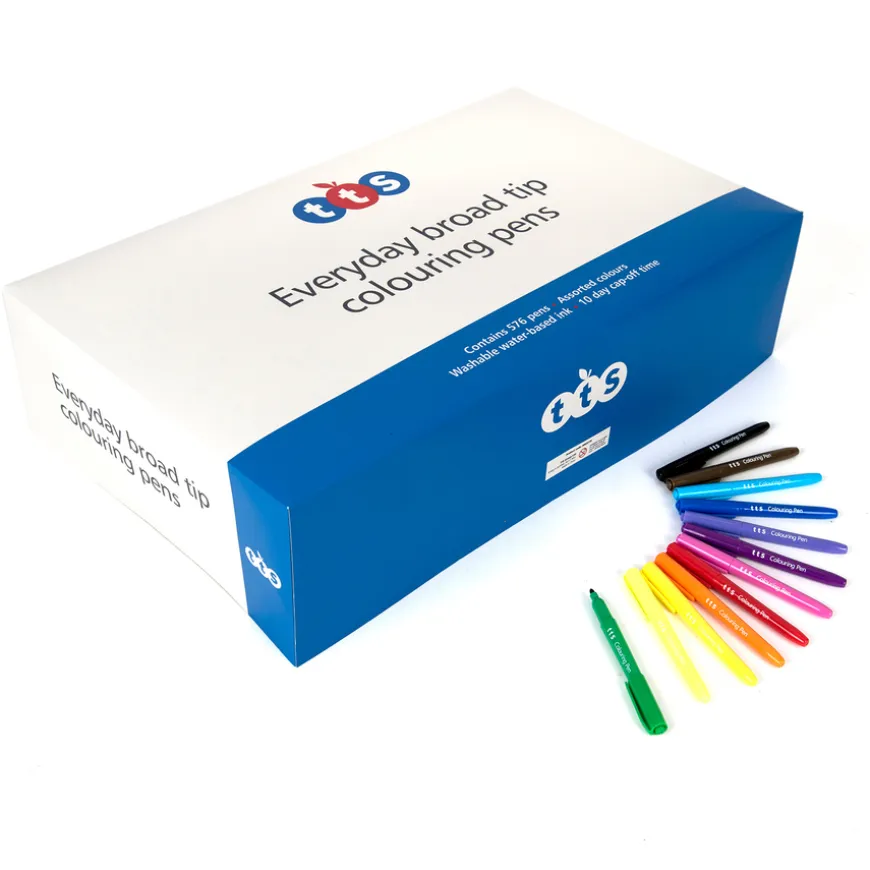 TTS Everyday Broad Tip Colour Pens Assorted 576pk