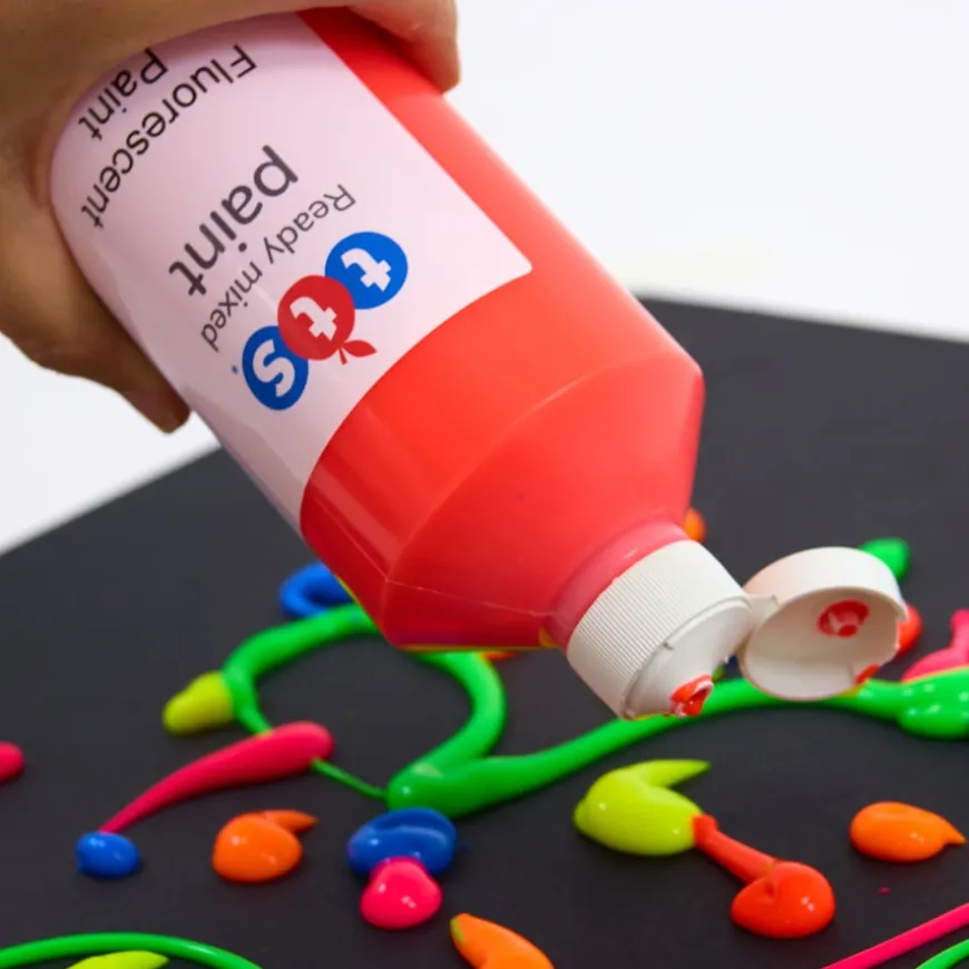 TTS Fluoro Ready Mixed Paint Assorted 6x500ml