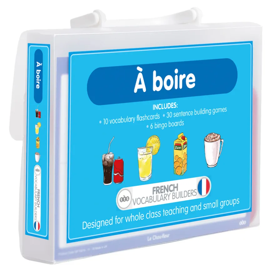 TTS French Drinks Vocabulary Builder Activity Cards 46pk
