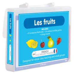 TTS French Fruit Vocabulary Builder Activity Cards 46pk