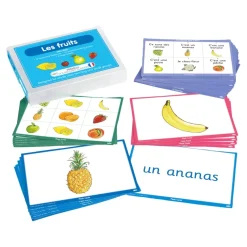 TTS French Fruit Vocabulary Builder Activity Cards 46pk