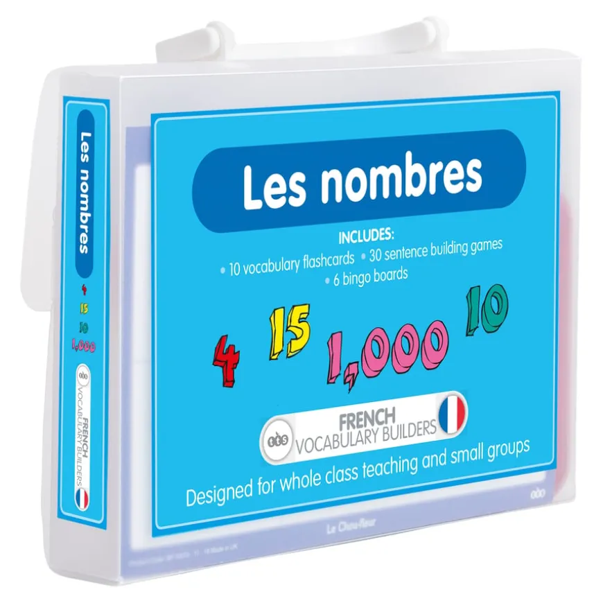 TTS French Numbers Vocabulary Builders Activity Cards 46pk