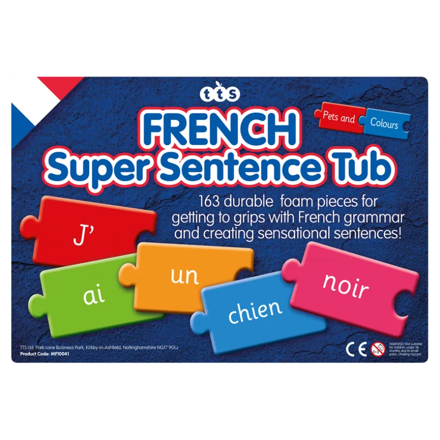 TTS French Sentence Tub - Pets and Colours
