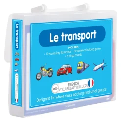 TTS French Transport Vocabulary Builder Activity Cards 46pk