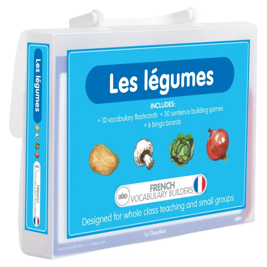 TTS French Vegetables Vocabulary Builder Activity Cards 46pk