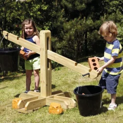 TTS Giant Wooden Outdoor Learning Scales and Bucket Set