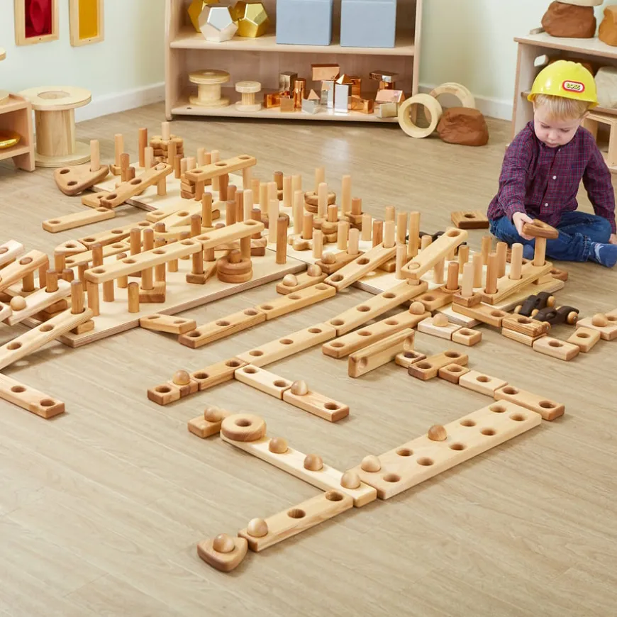TTS Giant Wooden Stack & Build Construction Blocks