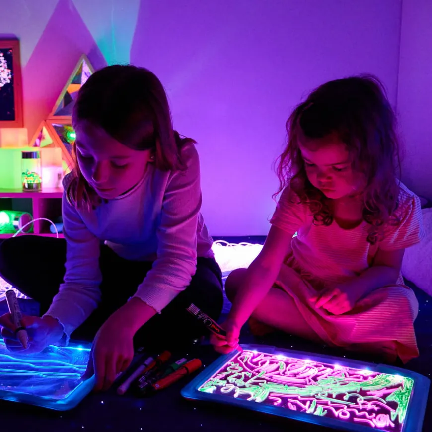TTS Illuminated Mark Making Writing Boards 4pk