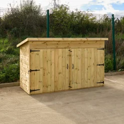 TTS Large Double Door Outdoor Wooden Storage Shed