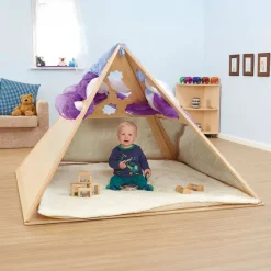 TTS Learning Location Wooden Pyramid Den