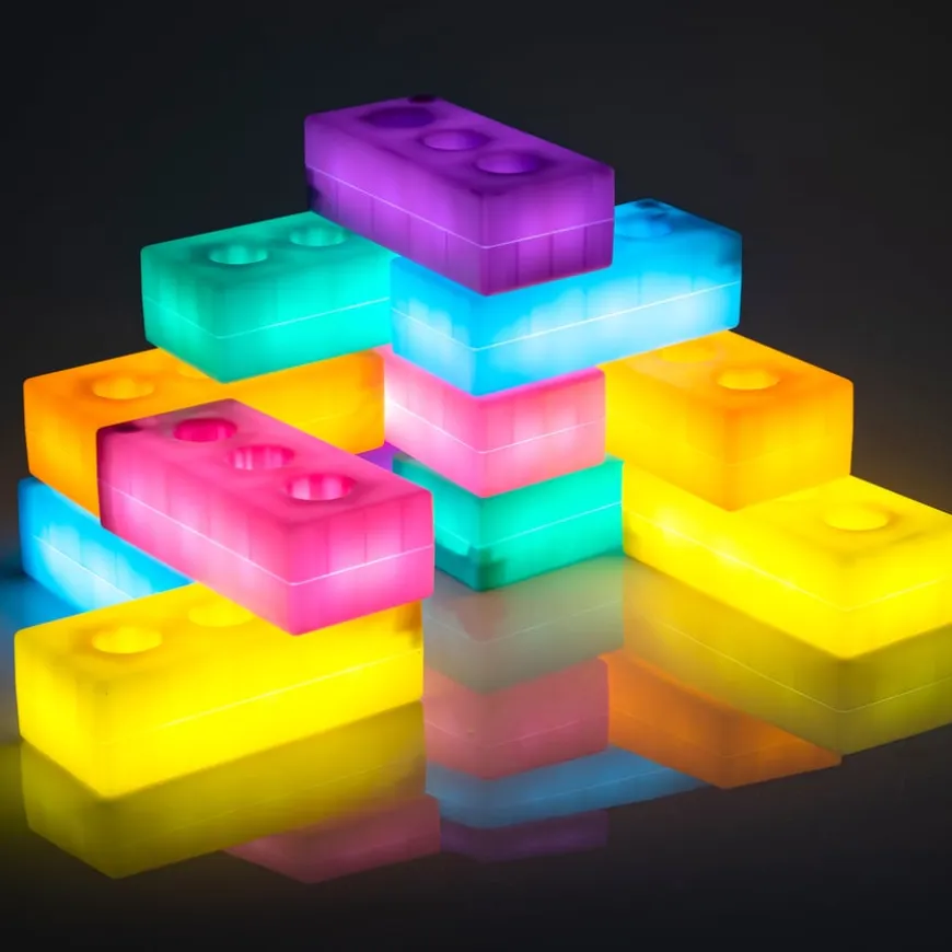 TTS Light Up Glow Construction Bricks 12pk