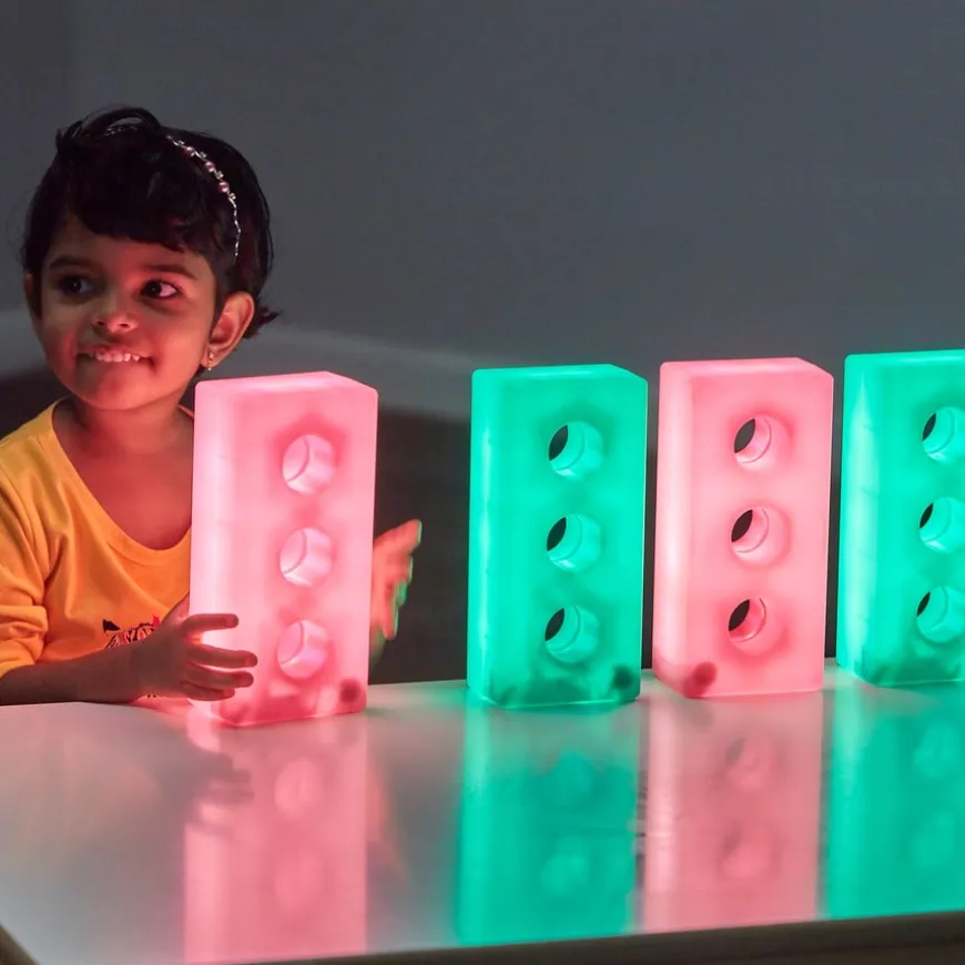 TTS Light Up Glow Construction Bricks 12pk