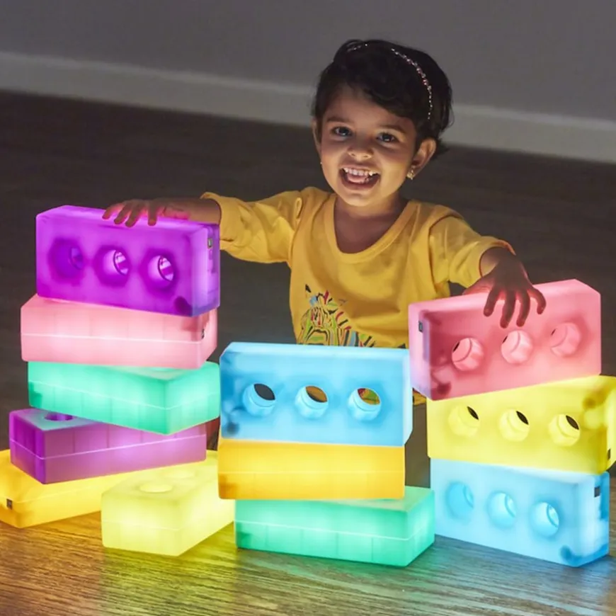 TTS Light Up Glow Construction Bricks 12pk