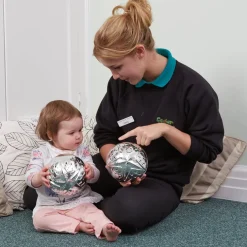 TTS Marvellous Metallics Silver Sensory Balls 2pk