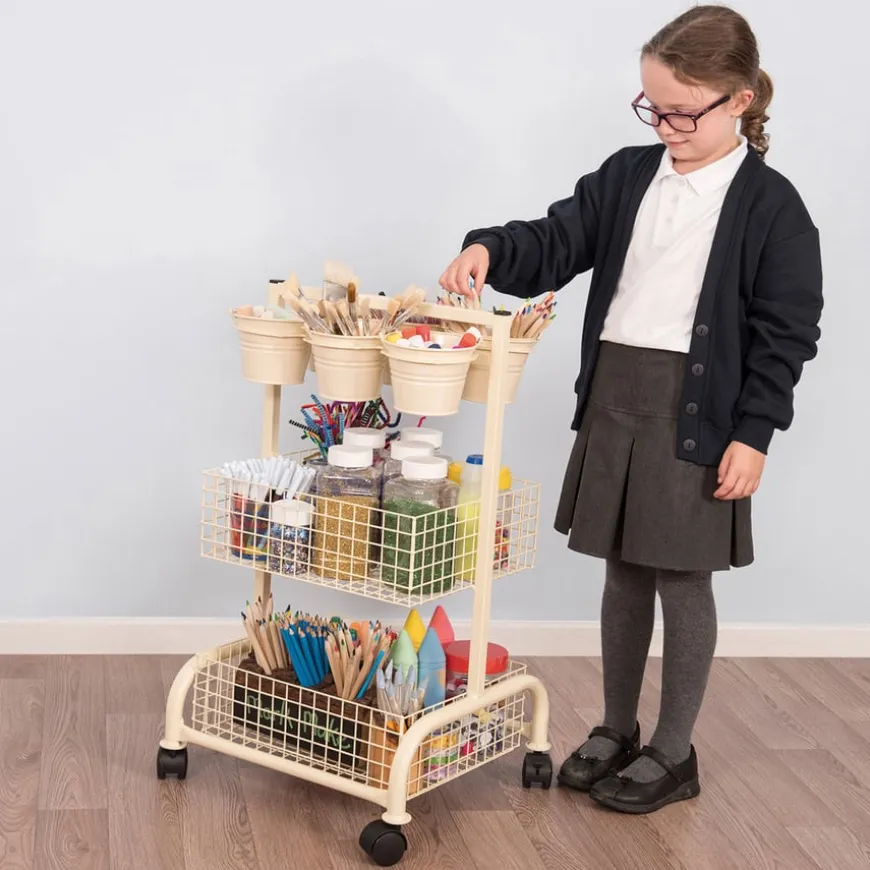 TTS Mini Metal Craft Trolley H723 x W315 x D415mm