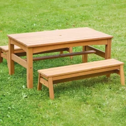TTS Outdoor Children’s Low Table & Benches Set