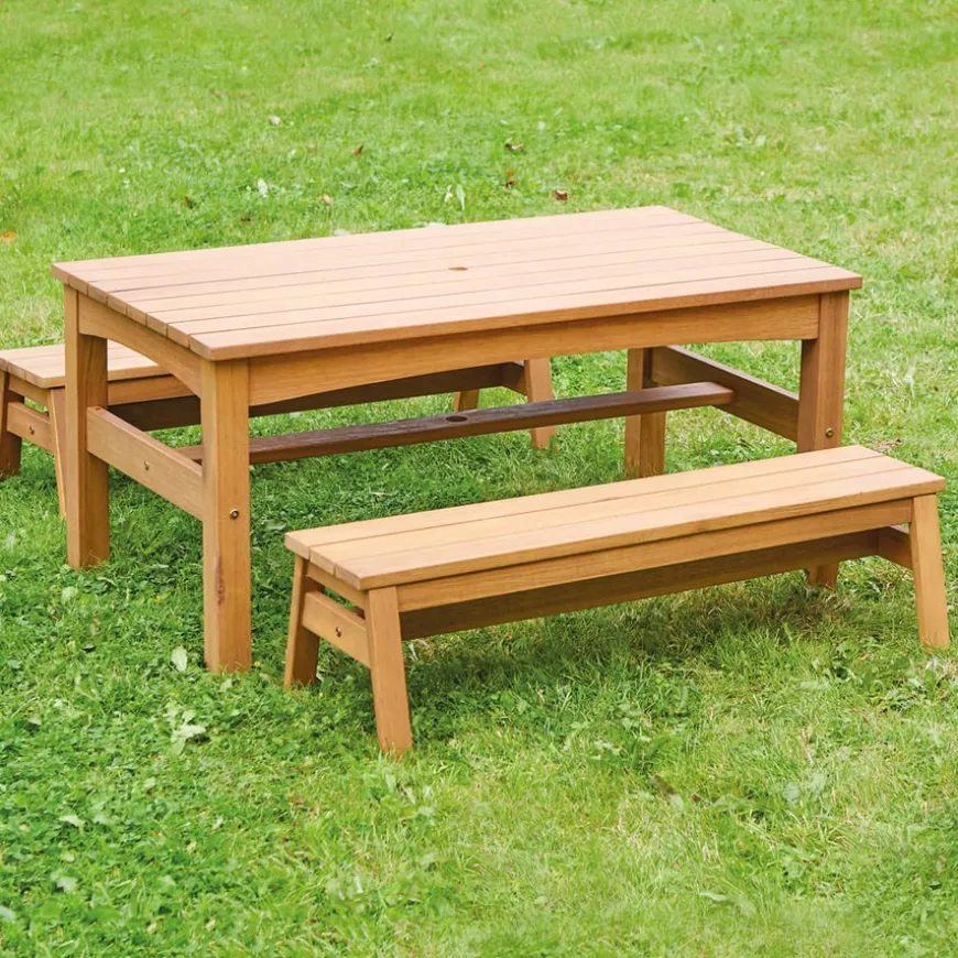 TTS Outdoor Children’s Low Table & Benches Set
