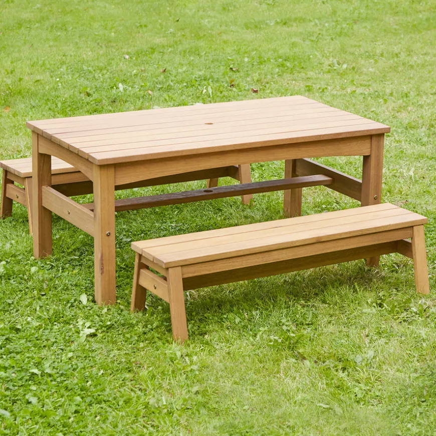 TTS Outdoor Children’s Low Table & Benches Set