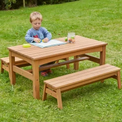 TTS Outdoor Children’s Low Table & Benches Set