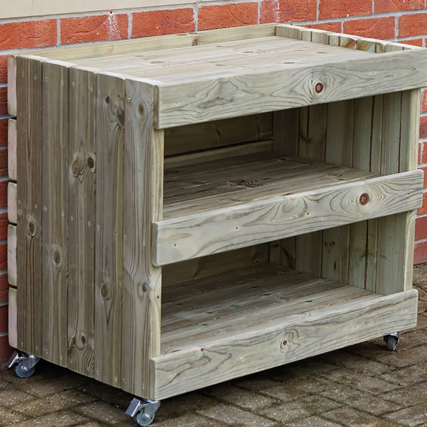 TTS Outdoor Hollow Block Storage Trolley H70 x W88 x D58cm