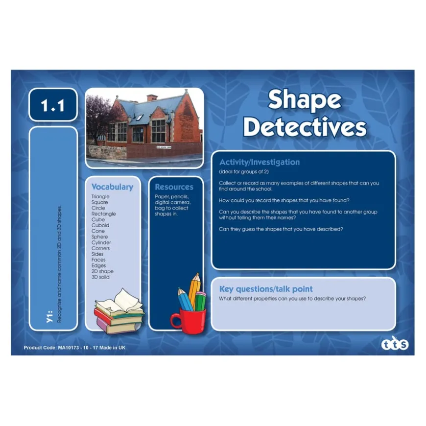 TTS Outdoor Maths Problem Solving Cards Year 1 30pk