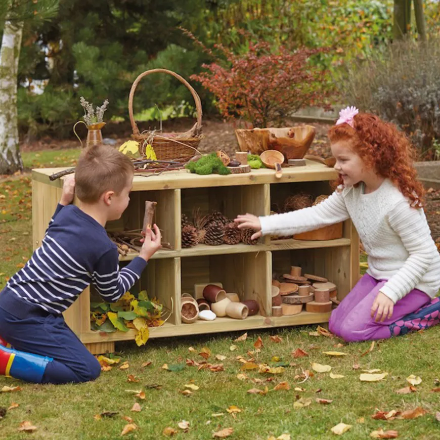 TTS Outdoor Wooden Cube Shelf Storage H55 x L100 x D48cm