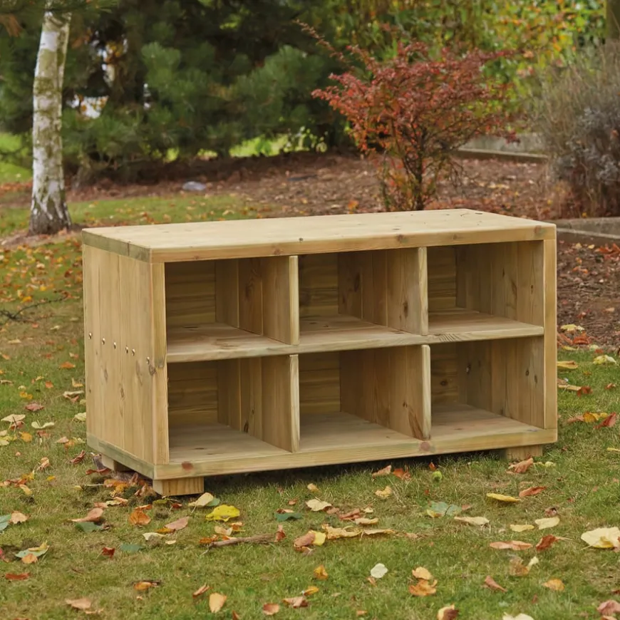 TTS Outdoor Wooden Cube Shelf Storage H55 x L100 x D48cm