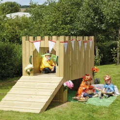 TTS Outdoor Wooden Role Play Castle H150 x W240 x D120cm