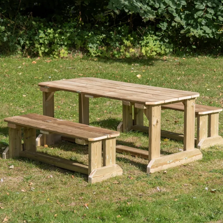 TTS Outdoor Wooden Table & Benches