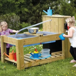 TTS Outdoor Wooden Water Pump Station H100 x W77 x D140cm