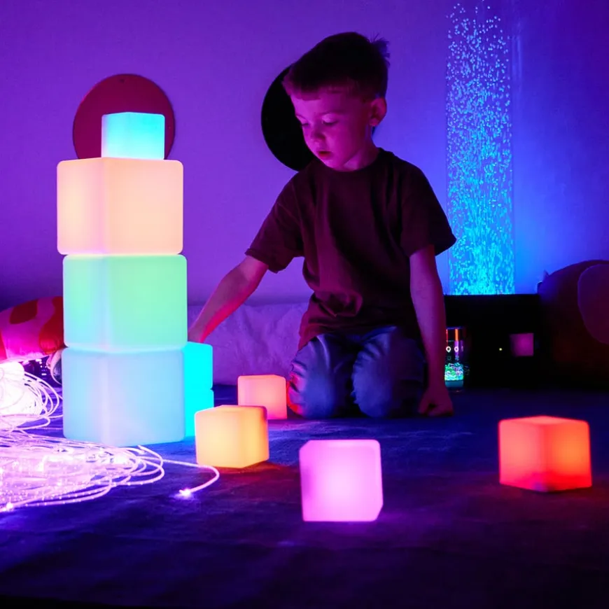 TTS Sensory ICT Glow Construction Blocks 12pk