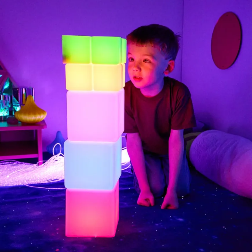 TTS Sensory ICT Glow Construction Blocks 12pk