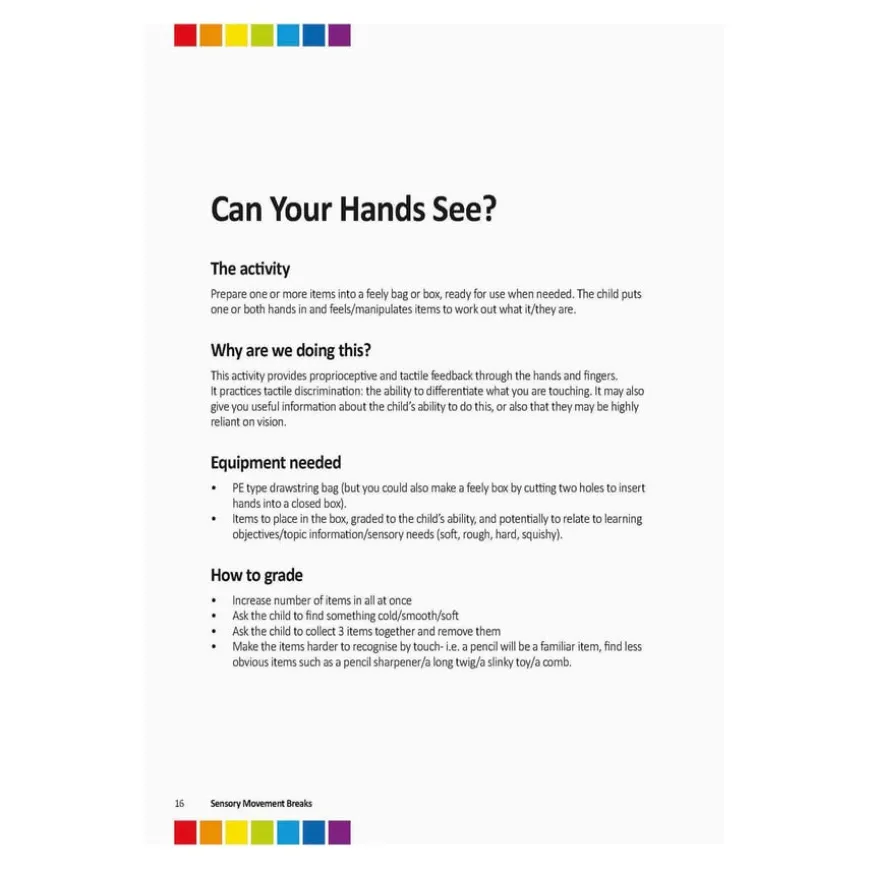 TTS Sensory Movement Breaks Activity Book
