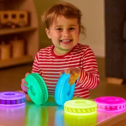 TTS Sensory Stacking Glow & Texture Discs 5pk